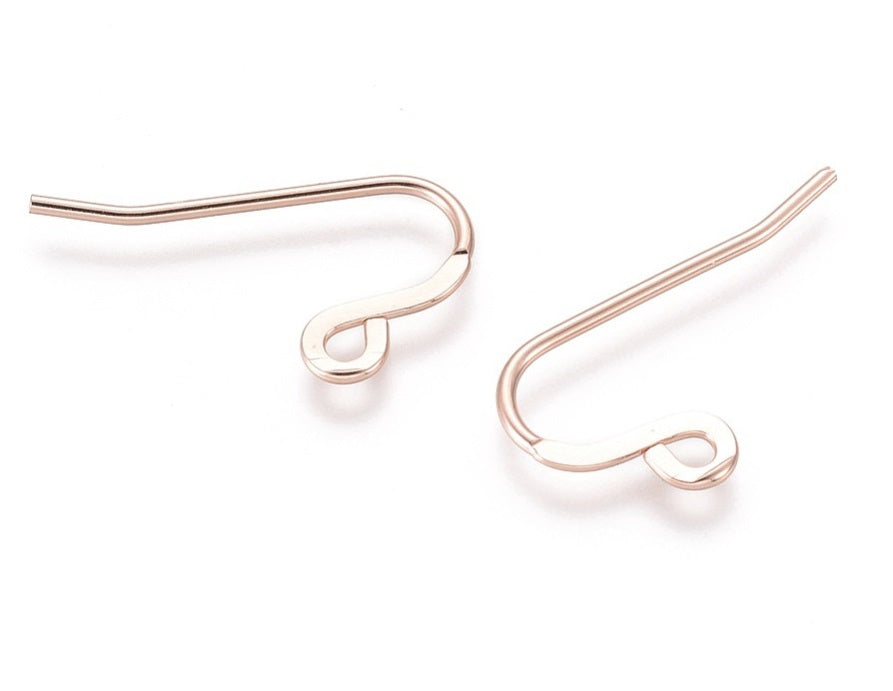 Stainless Steel French Hook Ear Wires Rose Gold VALUE PACK
