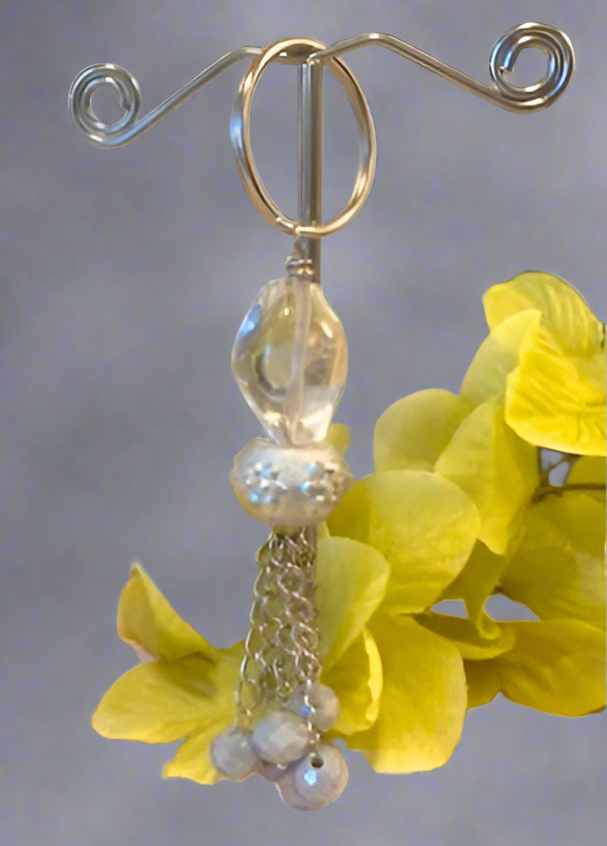 Silver Tassel Key Charm