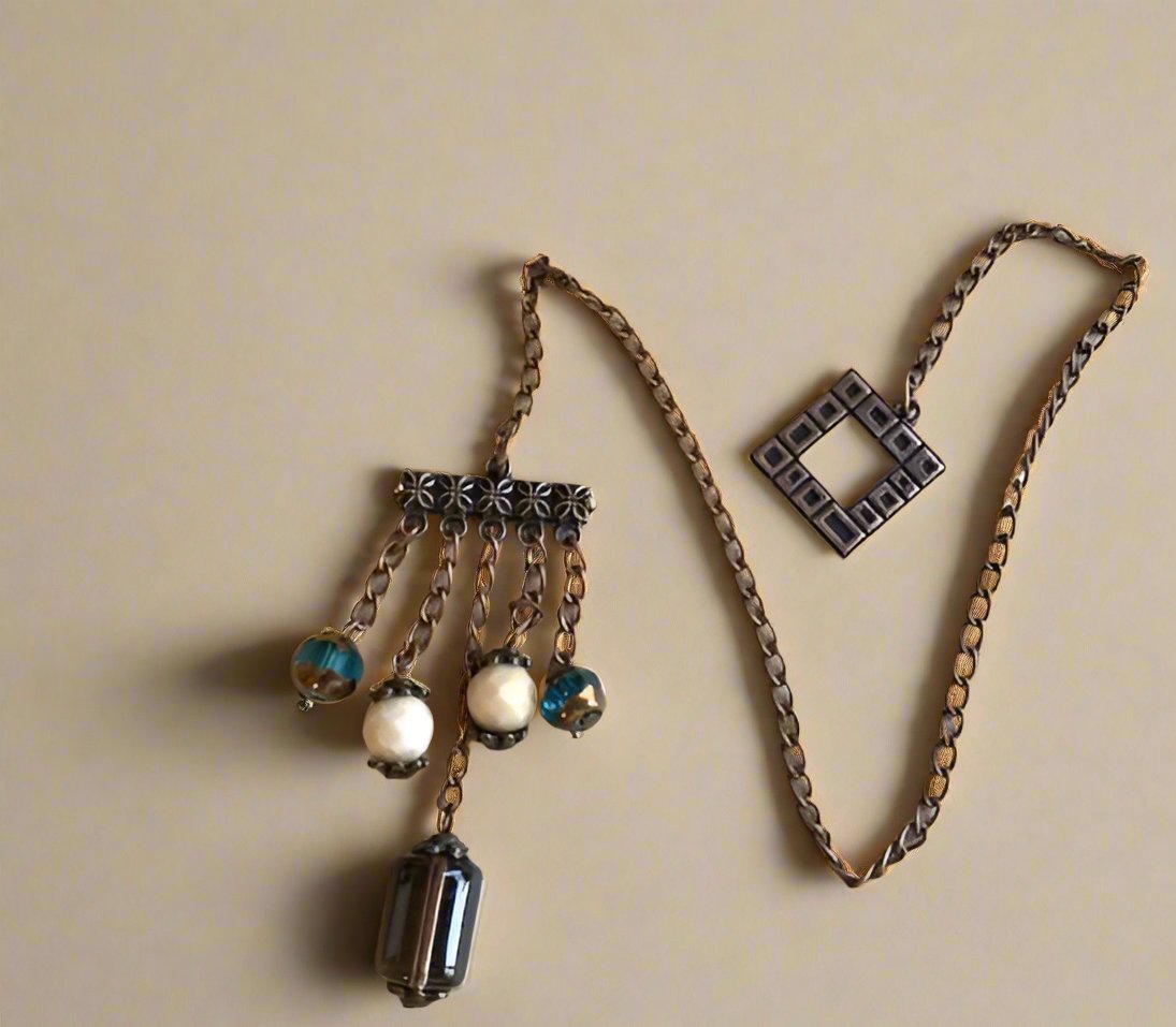 Bronze/Blue Chain Bookmark