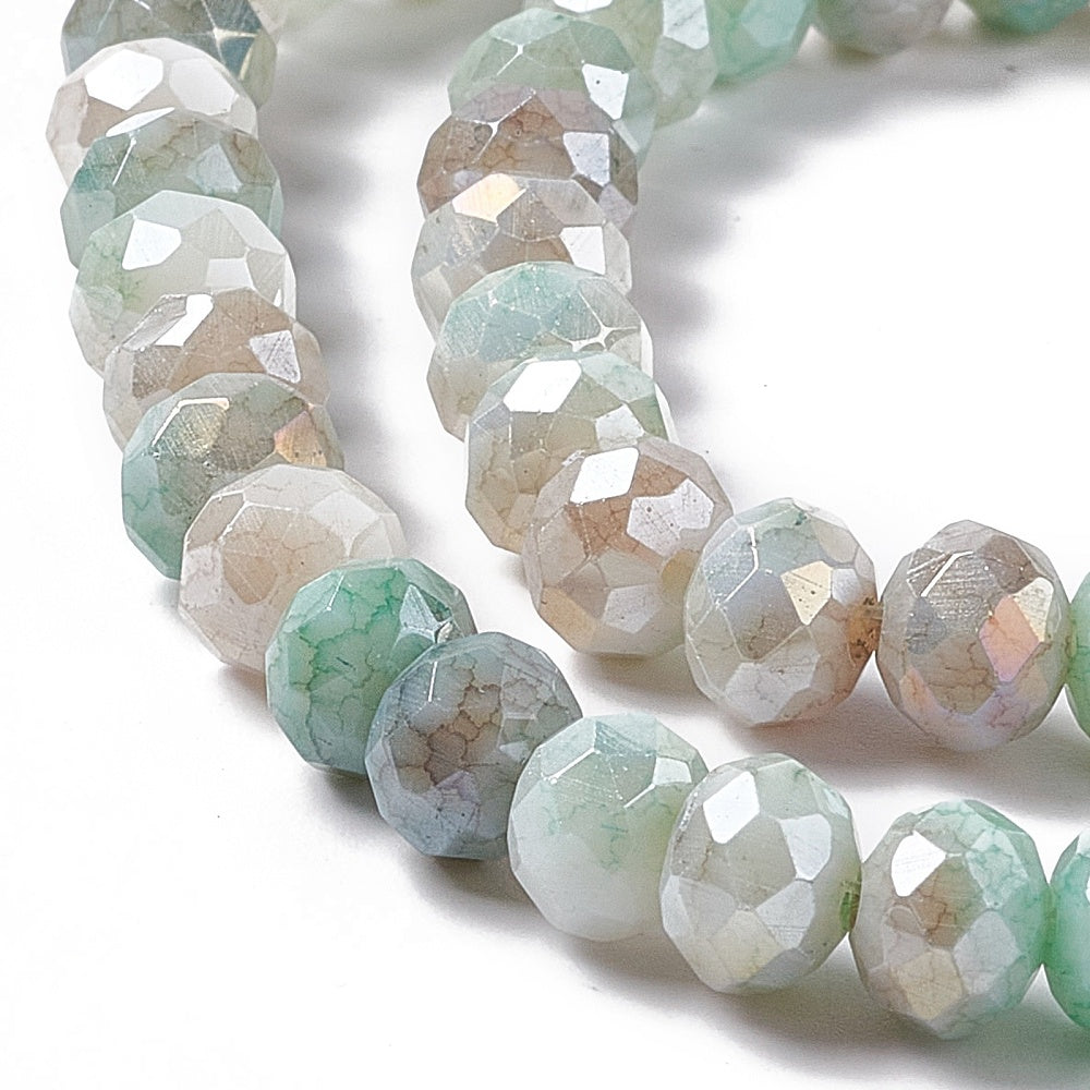 Rondelles, Sea Green 8mm