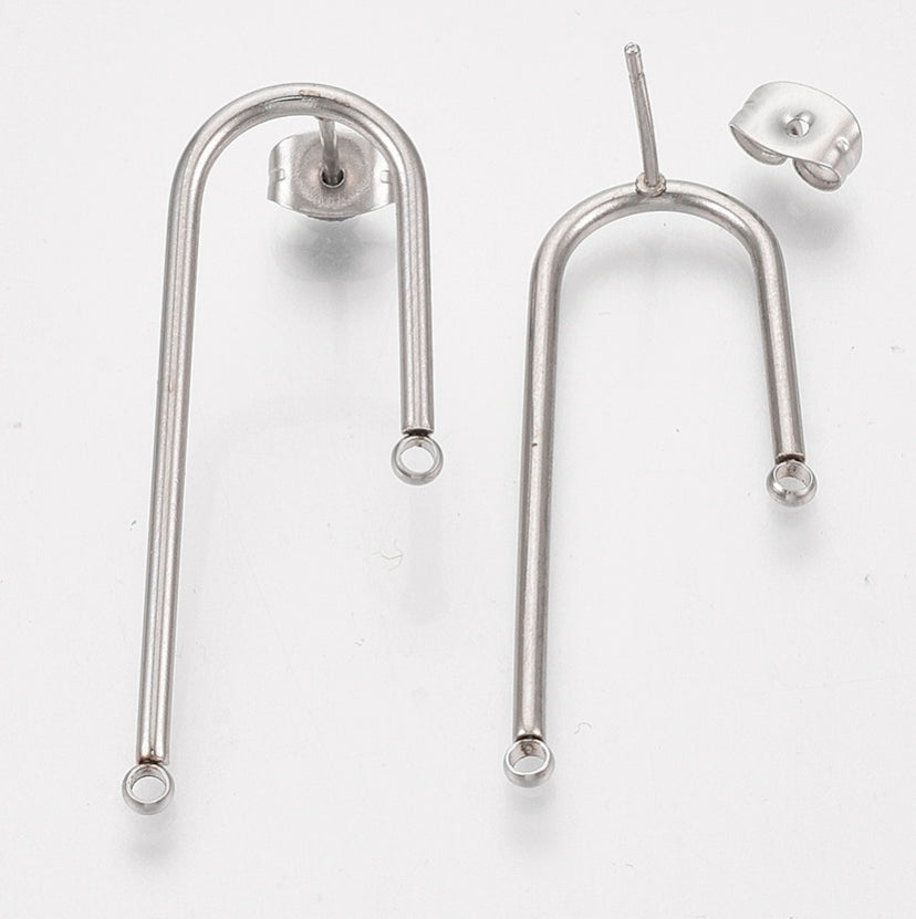 J-Shape Ear Wires 304SS