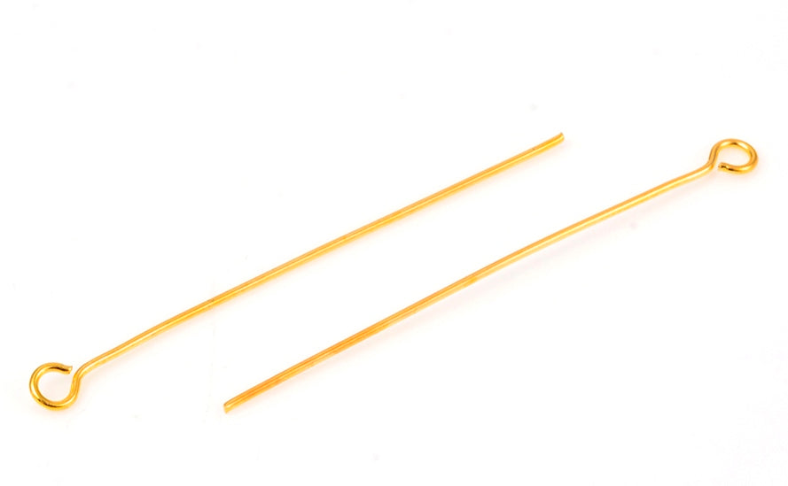 Eyepins, Gold 18k GP 40mm
