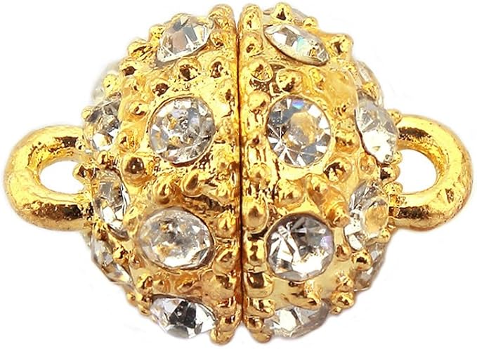 Pave Rhinestone Magnetic Clasp, Gold