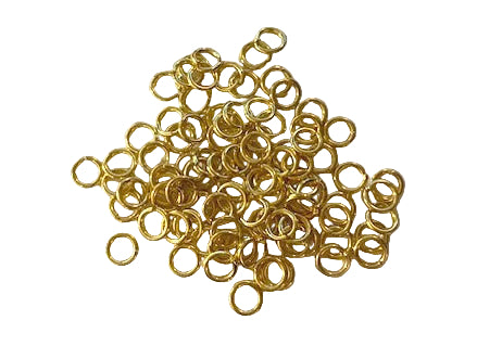 Jump Rings Round, Gold 6mm