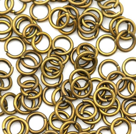 Jump Rings Antique Gold 6mm