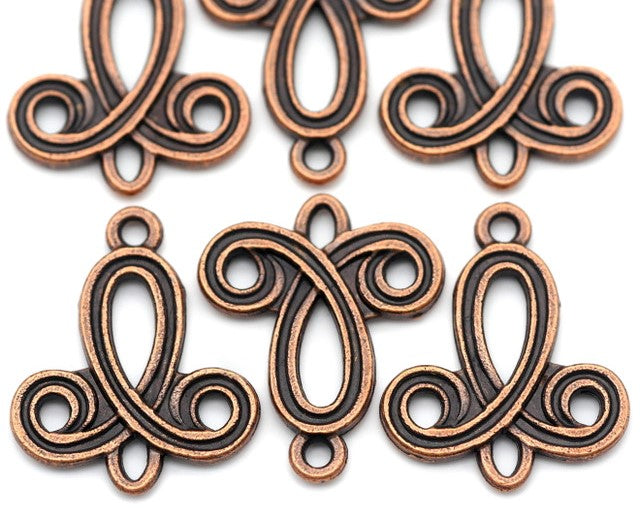 Swirl Connecter, Bronze