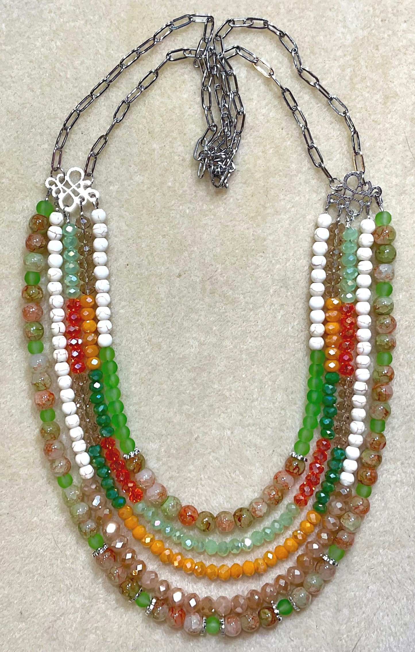 5-Strand Autumn in Spring Necklace