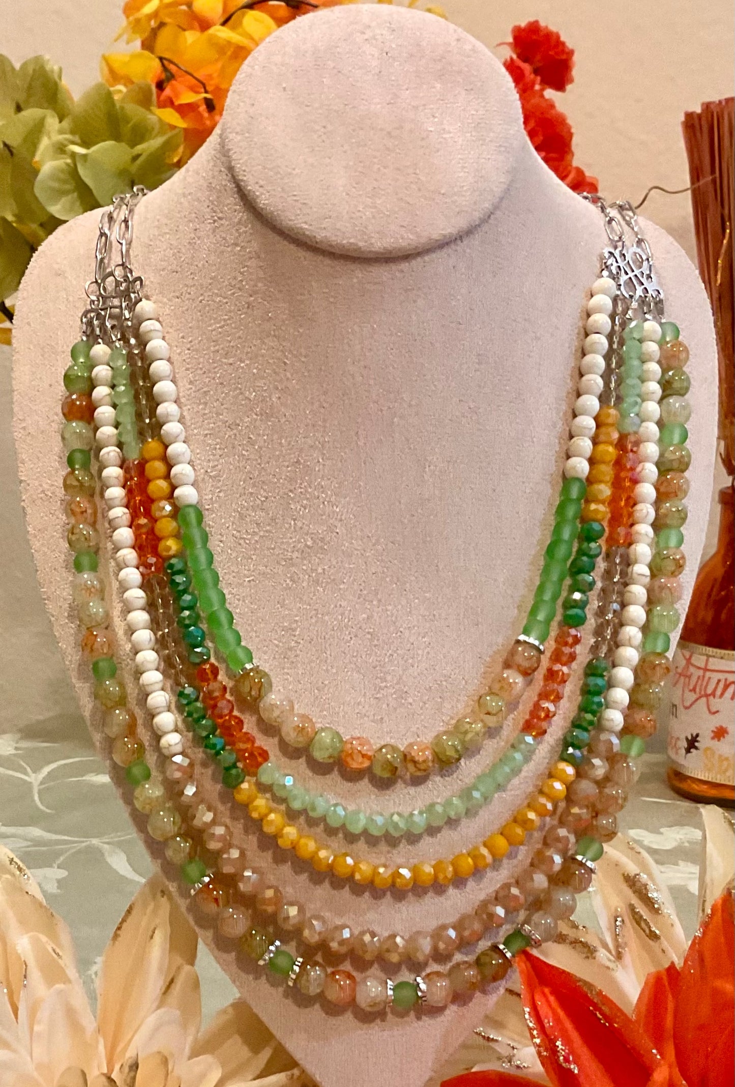 5-Strand Autumn in Spring Necklace