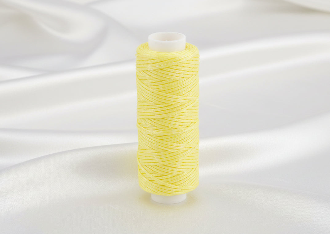 Waxed Knotting Cord, Butter .5mm by the yard