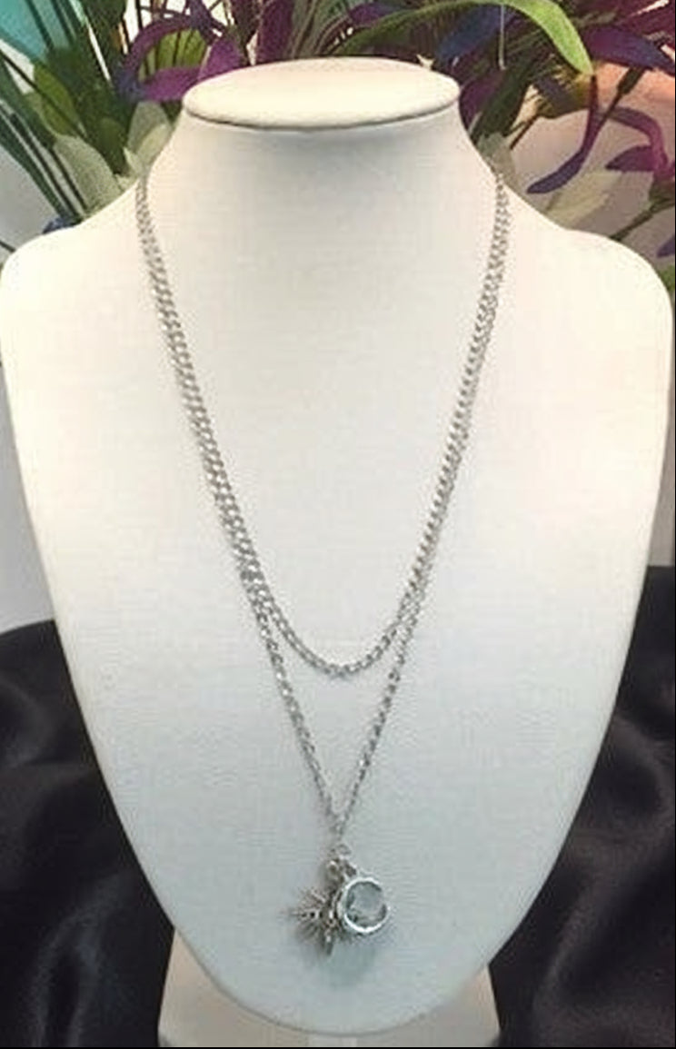 Moon and Star Chain Necklace