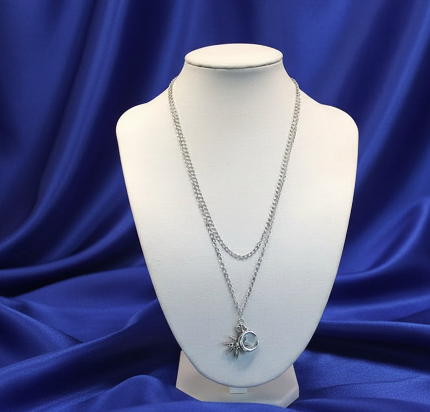 Moon and Star Chain Necklace
