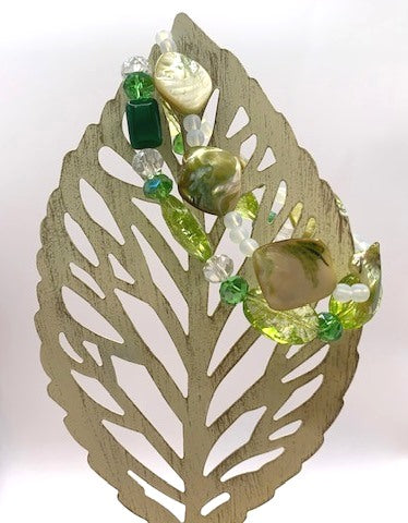 Green Nugget Stretch Bracelets