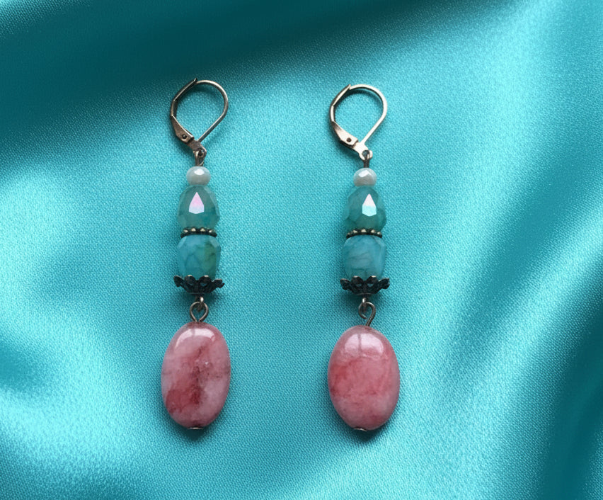 Apricot & Mint Earrings