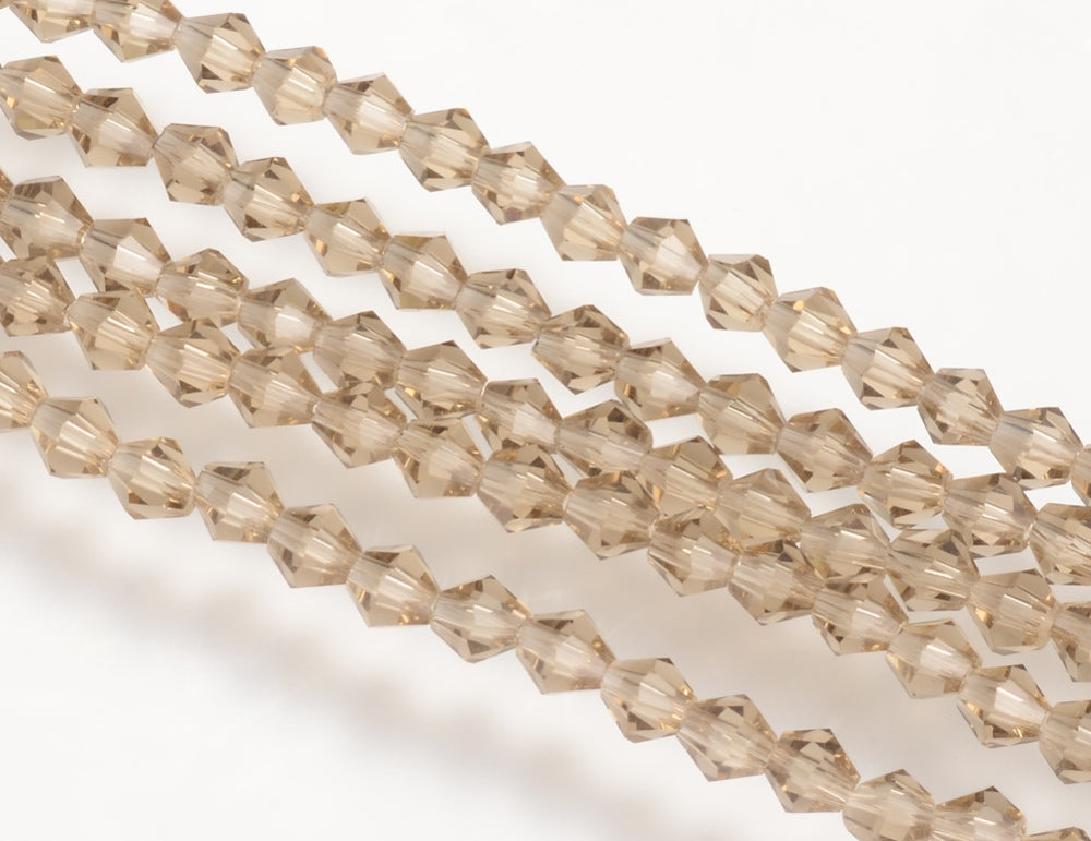 Bicone Crystals, Imitation Austrian, Burlywood