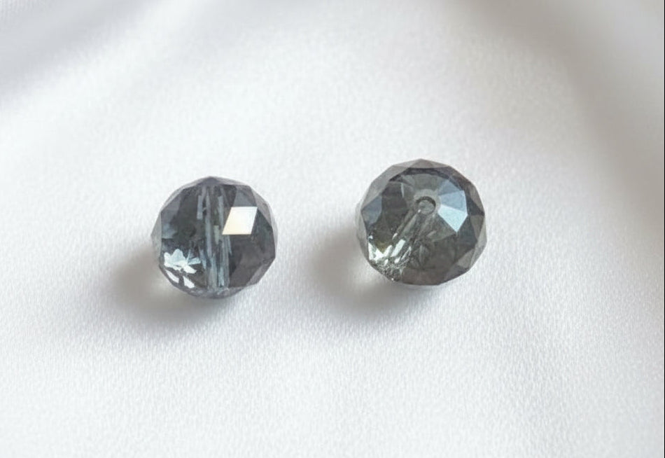 Faceted Crystal Purple Iris 20mm