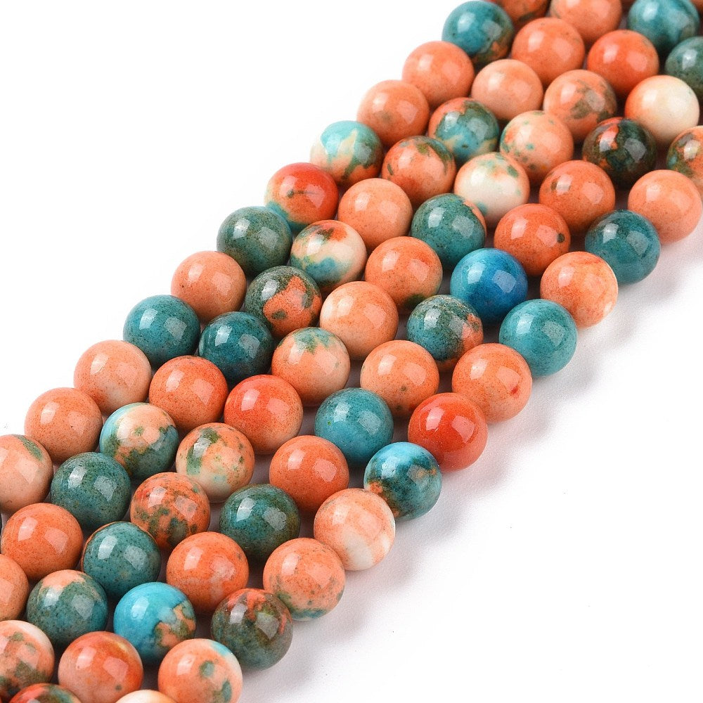 Synthetic Jade, Ocean Saddle 6mm
