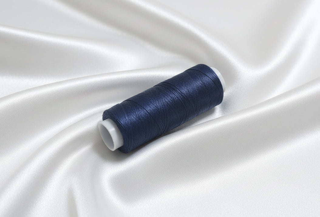 Waxed Knotting Cord, Navy .8mm by the yard