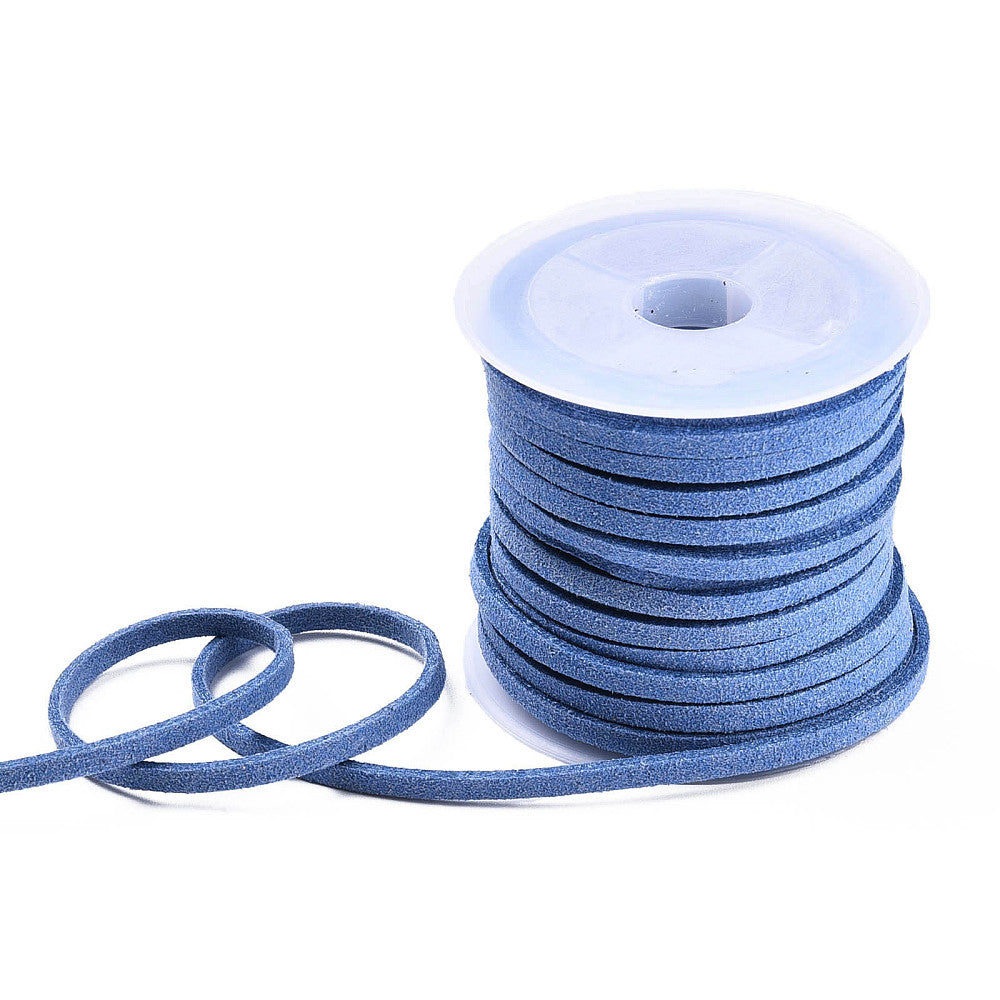 Vegan Suede, Flat 3mm Cornflower