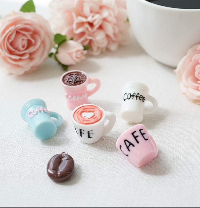 Resin Coffee Charms, Variety Pack