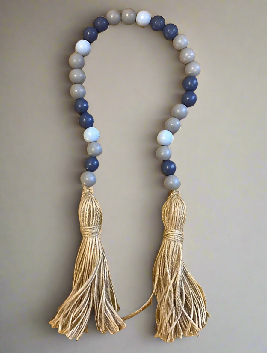 Wood Bead Tassel Garland