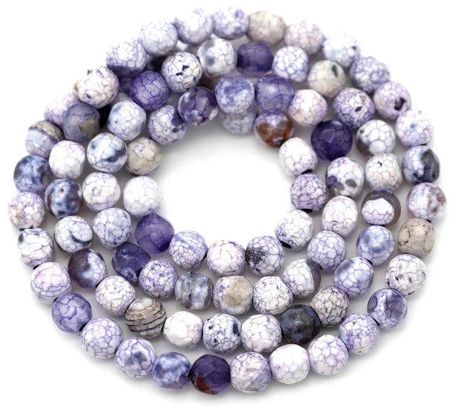 Crackle Agate, Purple Clouds