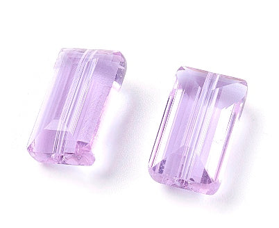 GradeAAA Imitation Austrian Rectangle Crystals, Lilac 15mm