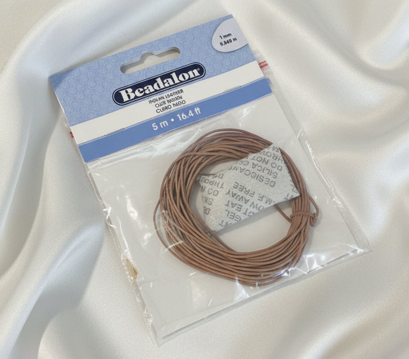 .5mm Indian Leather, Natural 5m