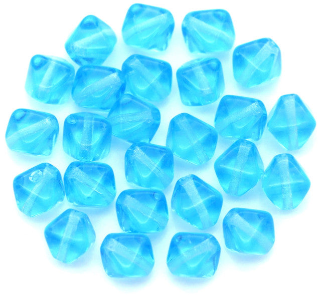 Czech Pressed Bicones, Lt. Aqua