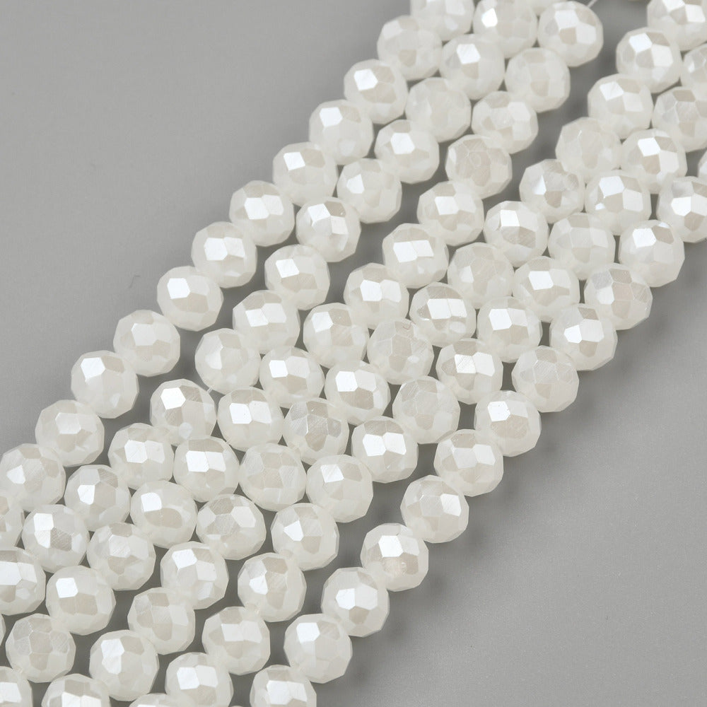 Rondelles Creamy White AB 6mm
