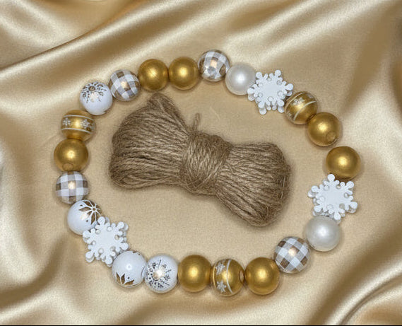 Golden Snowfall Beaded Tassel Garland Kit