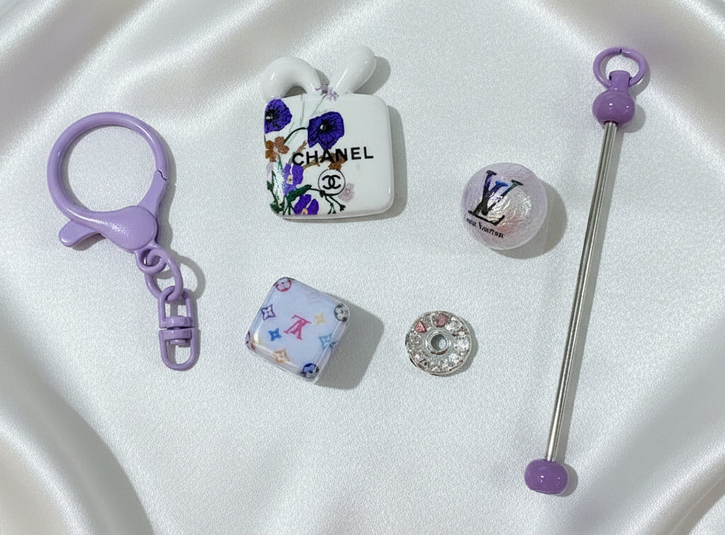 Paris Nights Beadable Bag Charm Kit