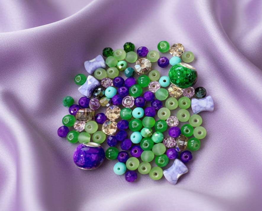 Lavender Forest Bead Mix