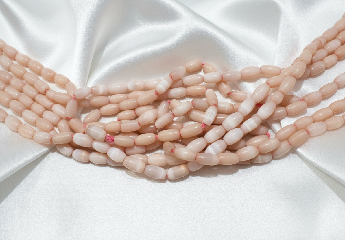 Cat Eye Ovals, Sand 8mm