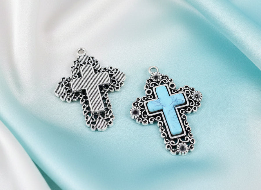 Cross Filagree Pendant 48mm