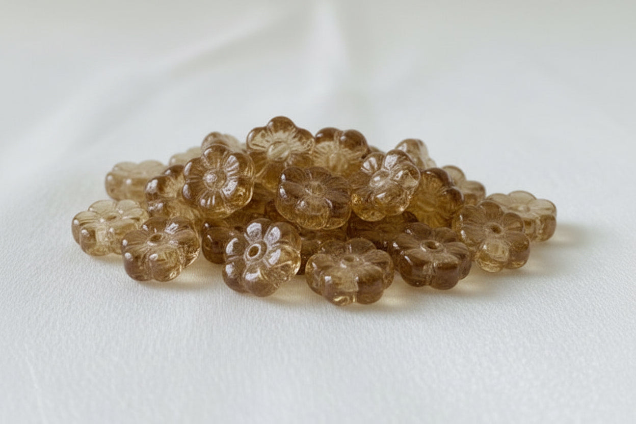 Czech Pressed Flowers Smoked Topaz
