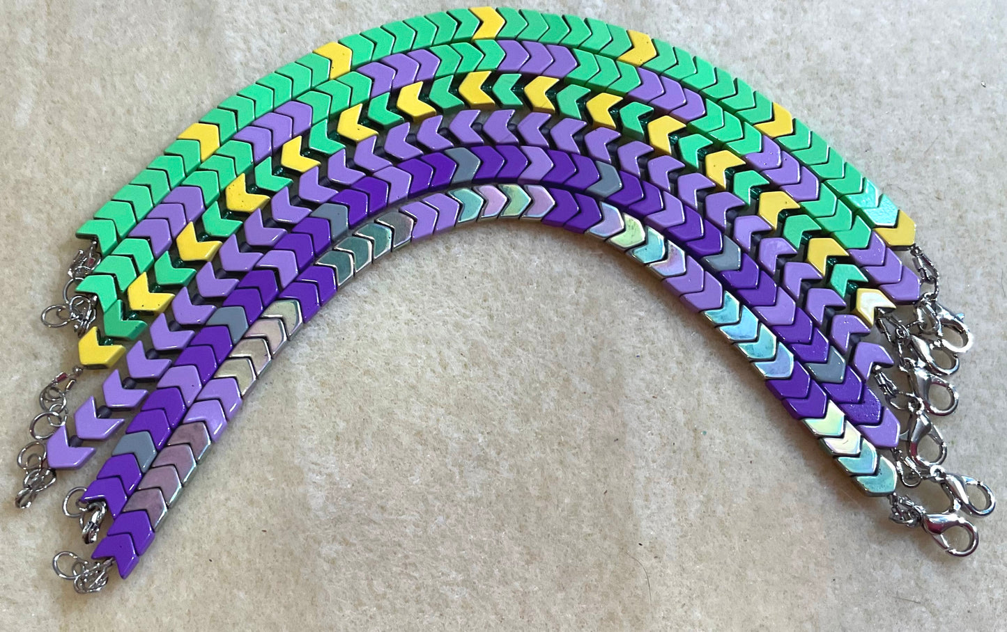 Chevron Hematite Bracelets