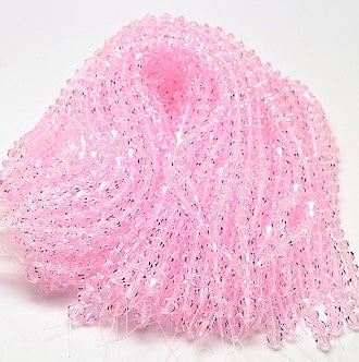 Bicone Crystals, Imitation Austrian, Pink