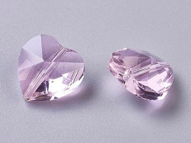 Crystal Hearts, Pink 14mm