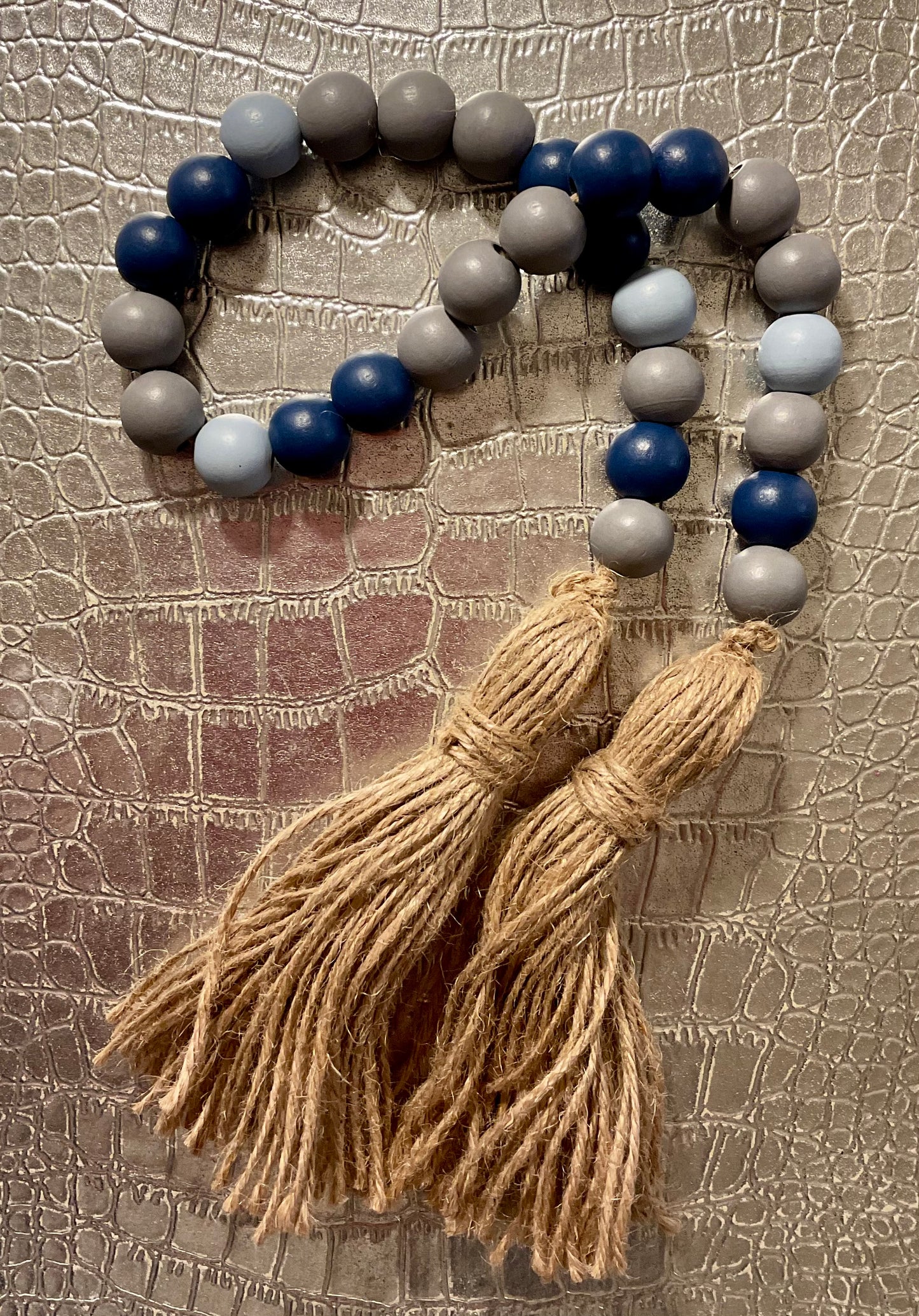 Wood Bead Tassel Garland