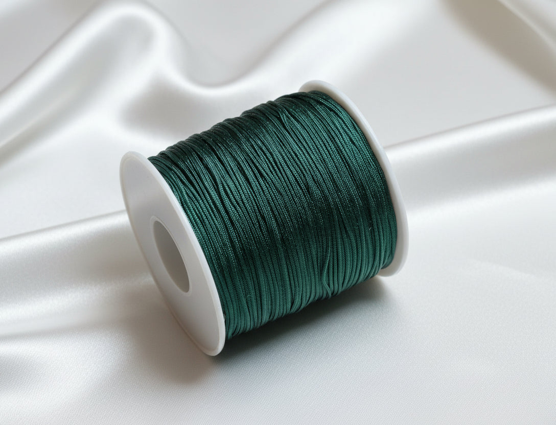 Knotting Cord, Hunter Green .8mm by the yard