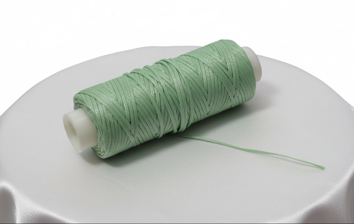 Waxed Knotting Cord, Seafoam .8mm by the yard