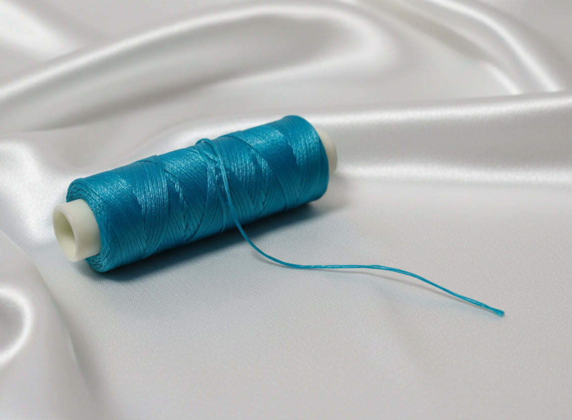 Waxed Knotting Cord, Sea Blue .8mm by the yard