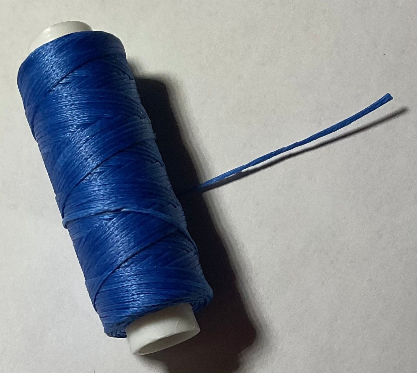 Waxed Knotting Cord, Blue .8mm