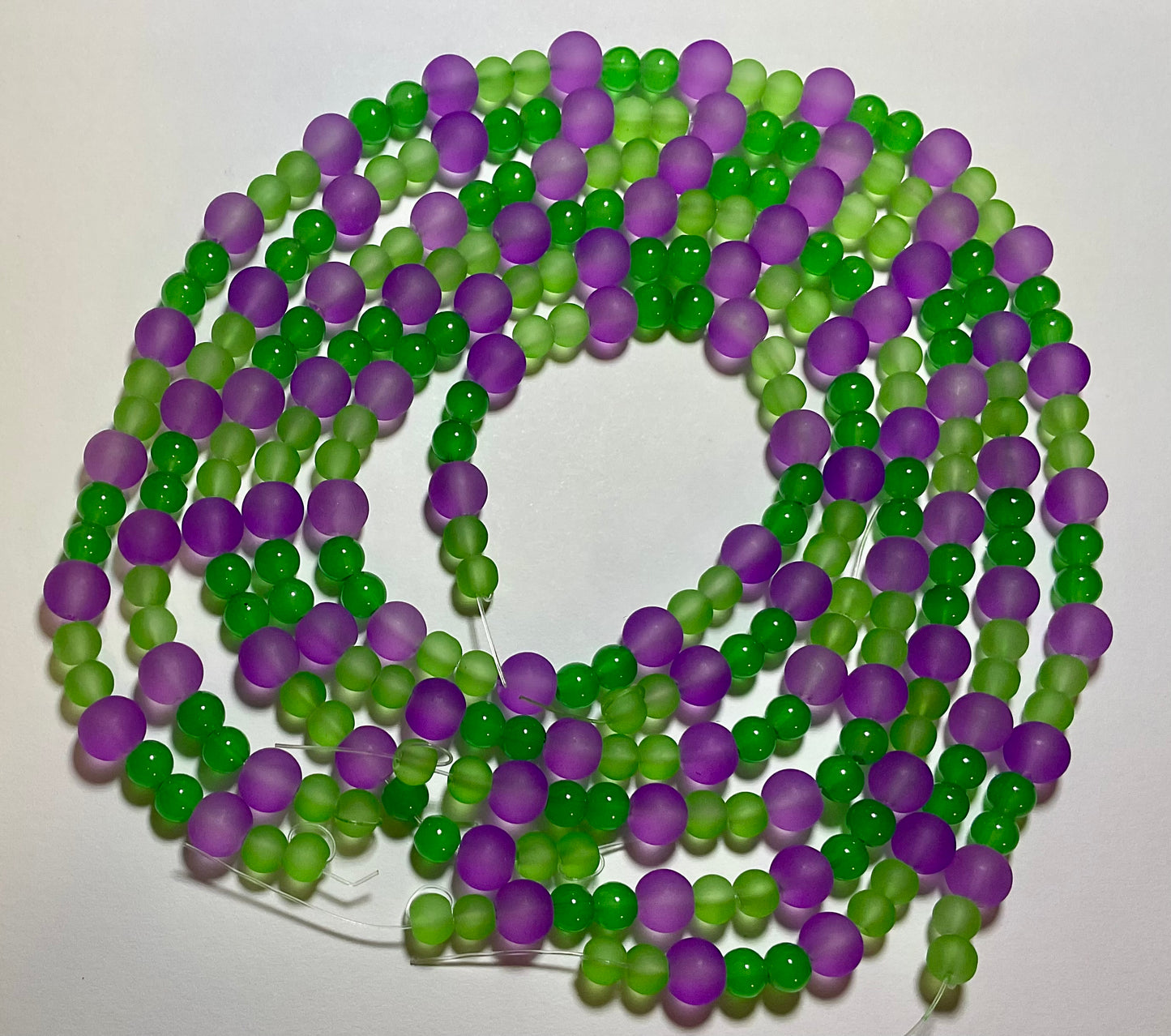 Glass Rounds, Violet Meadow 6-8mm