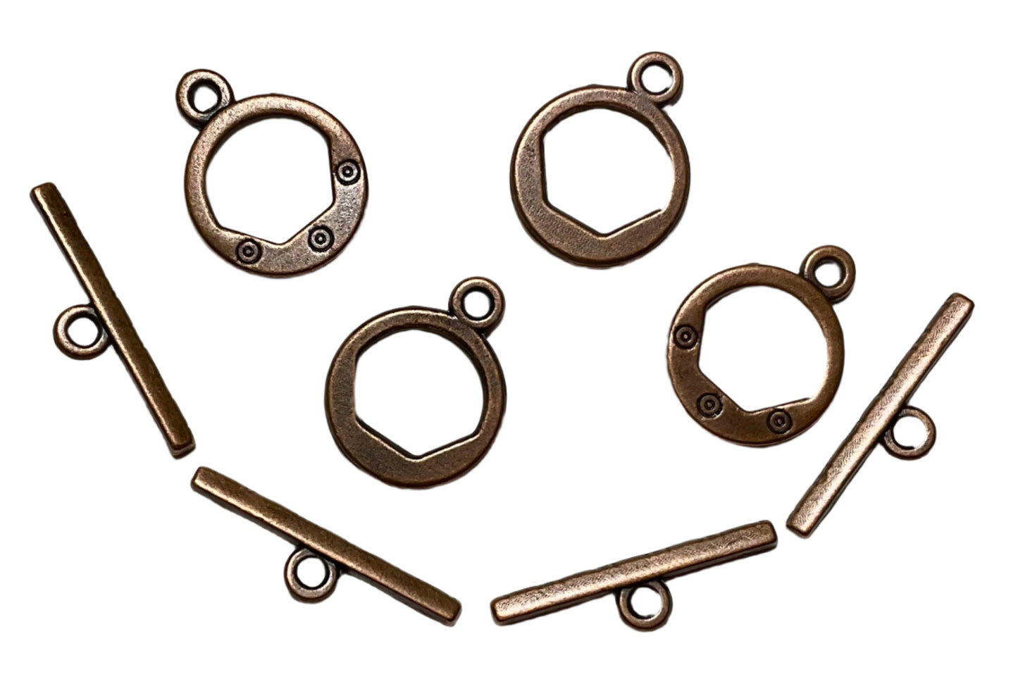 Round Toggle Clasp, Bronze