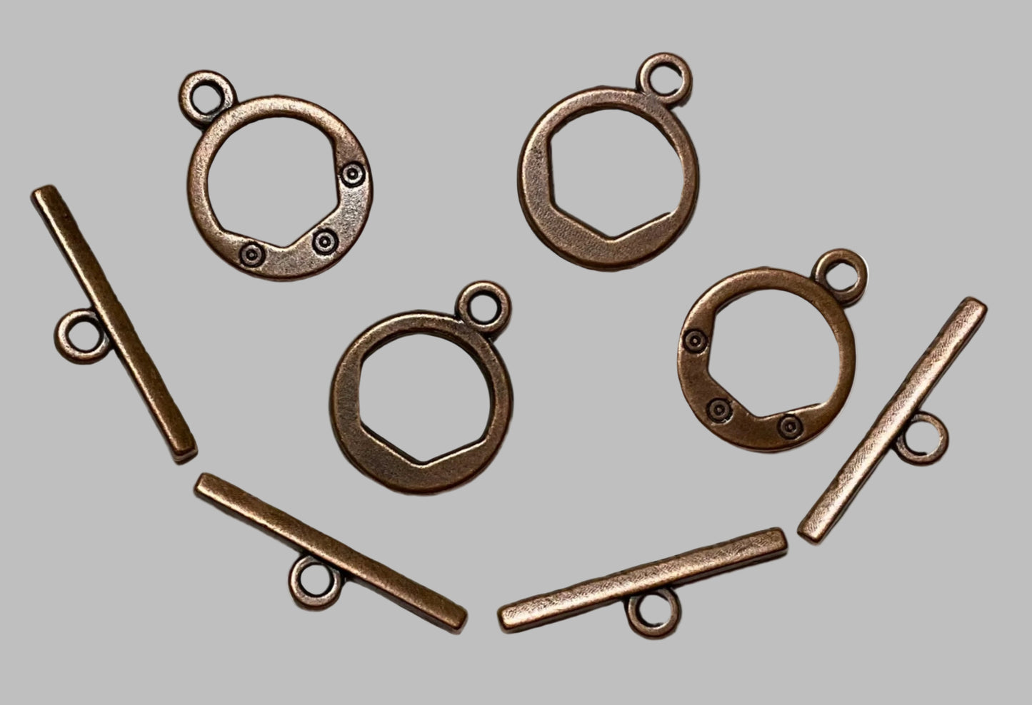 Round Toggle Clasp, Bronze
