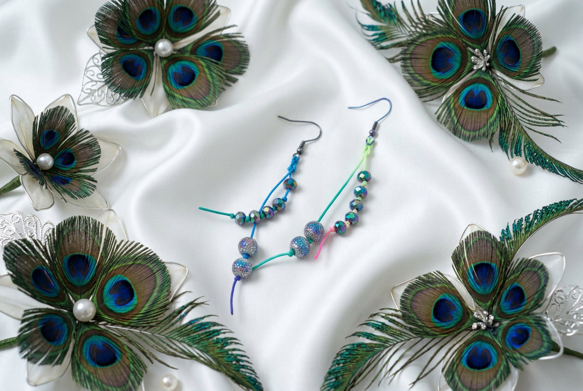 Peacock Fringe Earrings