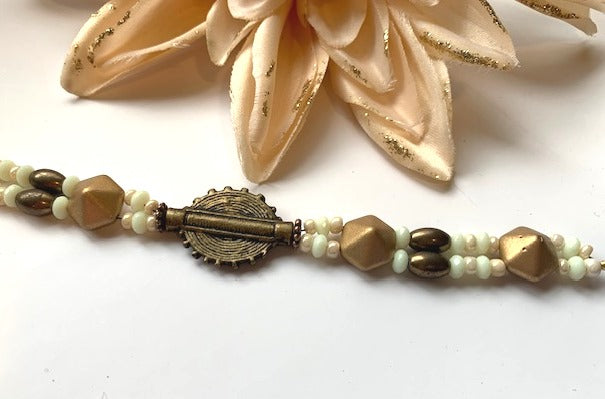 Czech Glass Pyramid Bracelet