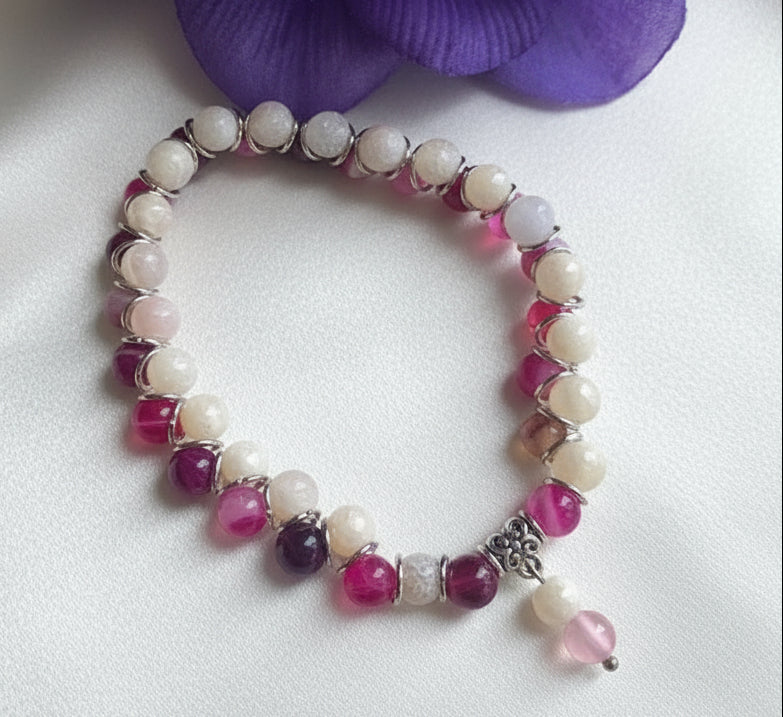 Rose Agate Goddess Stretch Bracelet