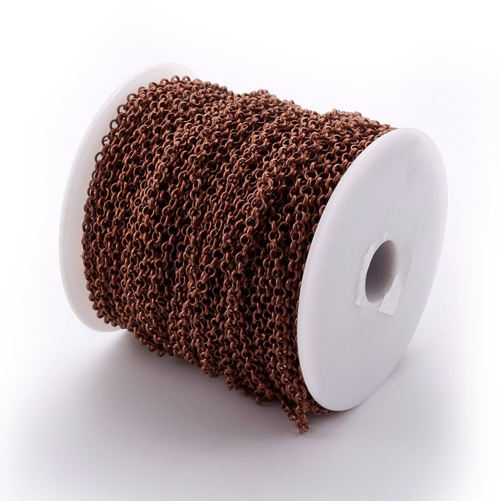Rolo Chain Copper 4mm by the yard